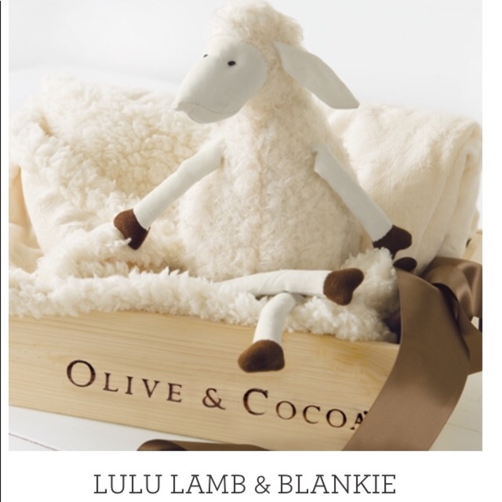 Olive & Cocoa stuffed lamb and lux blankie